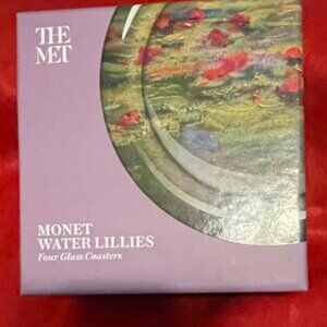 MONET WATER LILIES Four Glass Coasters From The Met in NYC